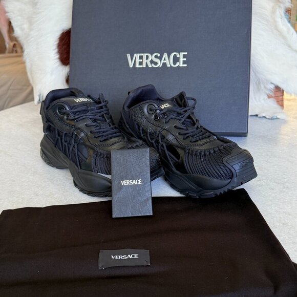 VERSACE 1016711, Mercury M_VS_01 Men\'s Black Sneakers, sz 41 main image 8